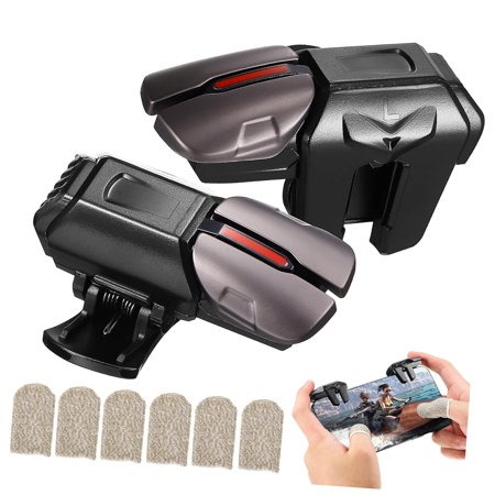 1 Pair Auxiliary Button Phone Grip Phone Handle Black Handles Phone Triggers for Gaming Mobile Triggers Gaming Finger Sleeve Ergonomic Gaming Controller Mobile Gaming Controller PC