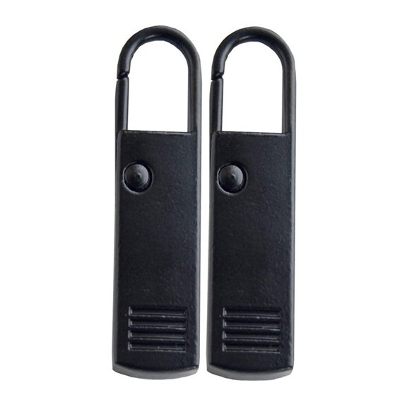GOOHOCHY Durable Zinc Alloy Zipper Heads for Bags Backpacks Black 1 Pair