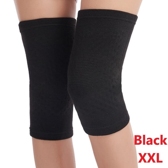 1 Pair Bamboo Compression Knee Sleeves, Soft Elastic Knee Support Brace for Joint Pain Relief