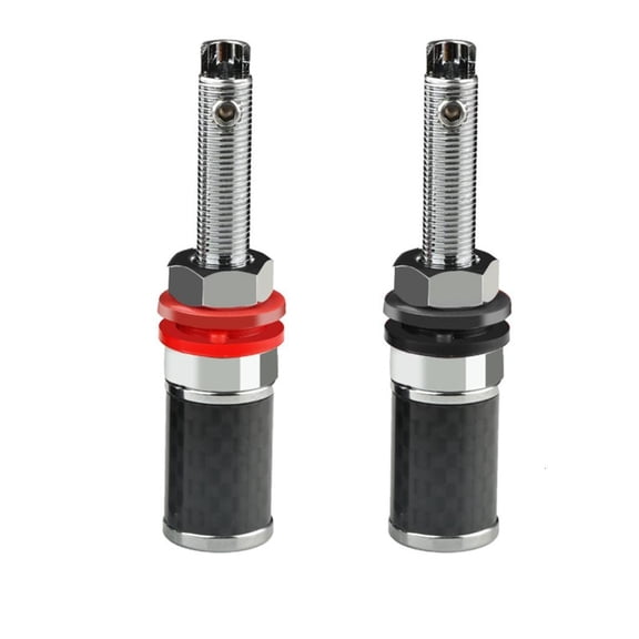 1 Pair Banana Terminal Long Binding Post Rhodium Plated Audio Cable Connectors