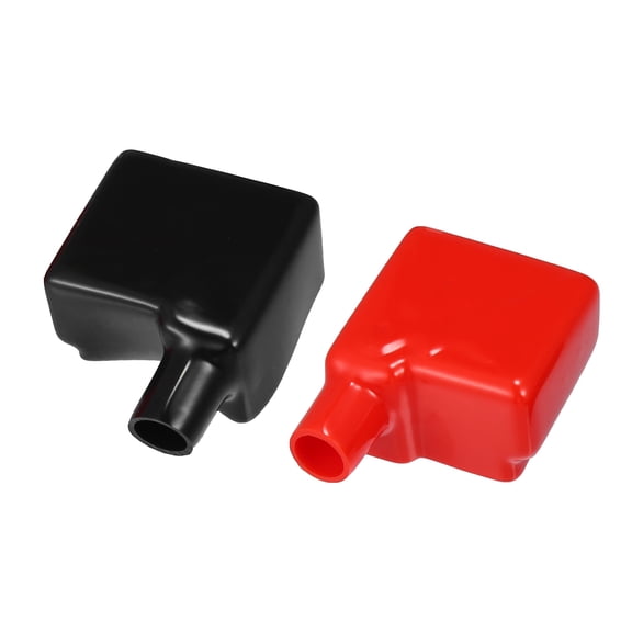1 Pair Battery Terminal Insulation Covers 80mm Length 0.59" Car Battery Post Cap Universal Red Black