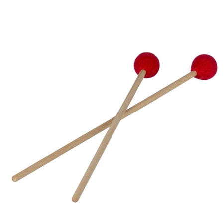 1 Pair Beech Wood Marimba Sticks Glockenspiel Xylophone Mallets Beaters
