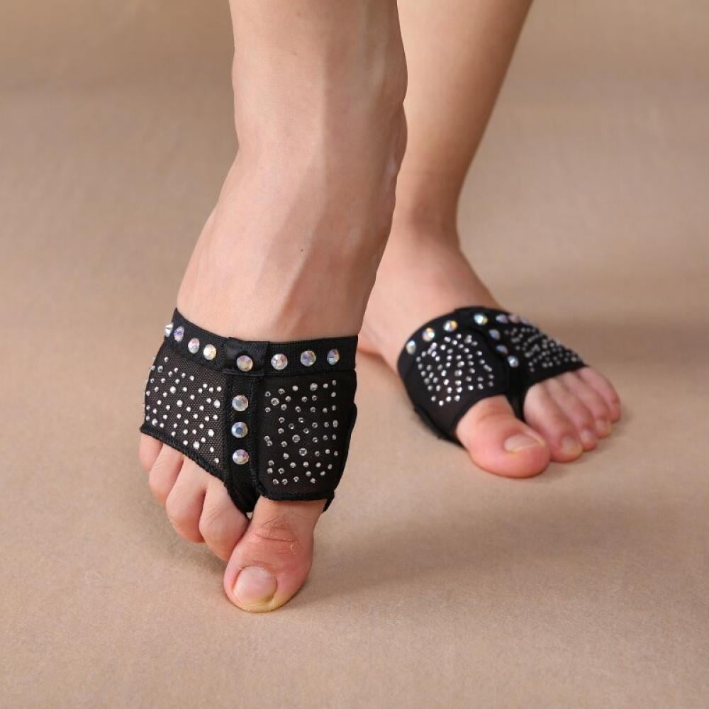 1 Pair Belly Dance Paws Diamond Half Lyrical Shoes Foot Cover Toe Undies  S/M/L/XL