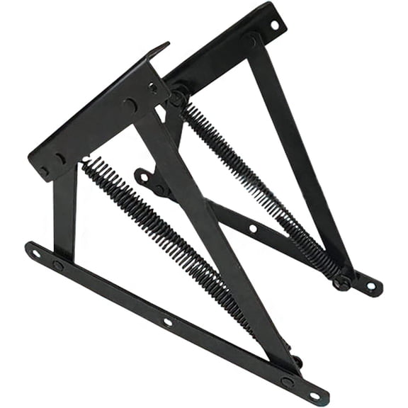 1 Pair Bench seat Hinges,Bed Lift Hardware, Lift Hinge Spring Mechanism Lids for Supporting Boxes, chests, etc