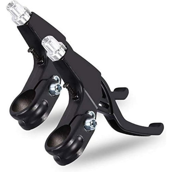 1 Pair Bicycle Brake Lever, V-Brake Handlebar Aluminium Alloy Bike Brake Handle Universal 2.2cm for Most Bicycle, Road Bike, Mountain Bike (Black)