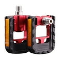 thumbnail image 1 of 1 Pair Bike Foldable Pedals 9/16 Inch for Electric Bike with Reflective Strips Red, 1 of 8