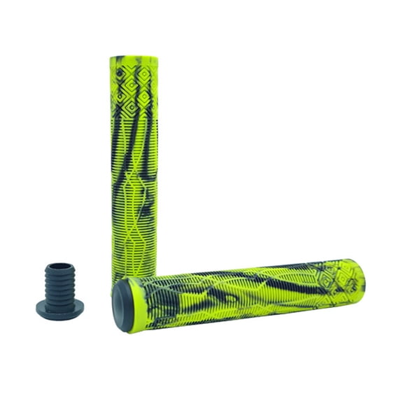 1 Pair Bike Handlebar Grips Ergonomic Design Non-Slip Impact Protection Simple Installation Bicycle Grips Accessories-Yellow