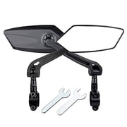 1 Pair Bike Mirror Handlebar [Left + Right],HD Glass Bicycle Mirror,360  Rotatable Adjustable Shockproof Rearview Mirror,for E-Bike Mountain Bike Road Bike Electric Scooter