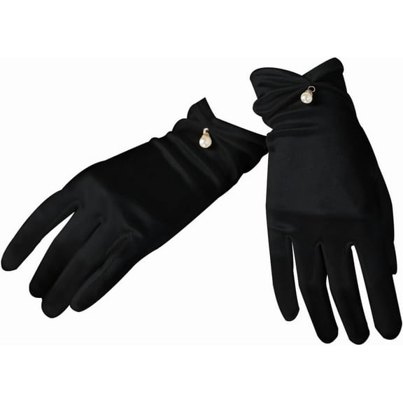 1 Pair Black Dress Gloves