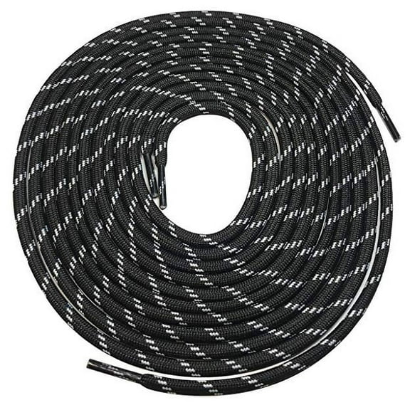 1 Pair Black White Hiking Round Boot Laces Shoelaces 38 39 40 45 48 50 52 54 55 56 58 60 63 72 Inches