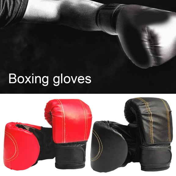 1 Pair Boxing Gloves Kickboxing Gloves for Men Women Kids,Professional Shockproof Faux Leather Sparring Training Gloves