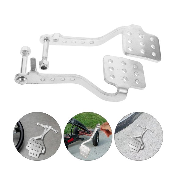 WEAVILUX Improved Handling Throttle Pedals Silver 1 Pair