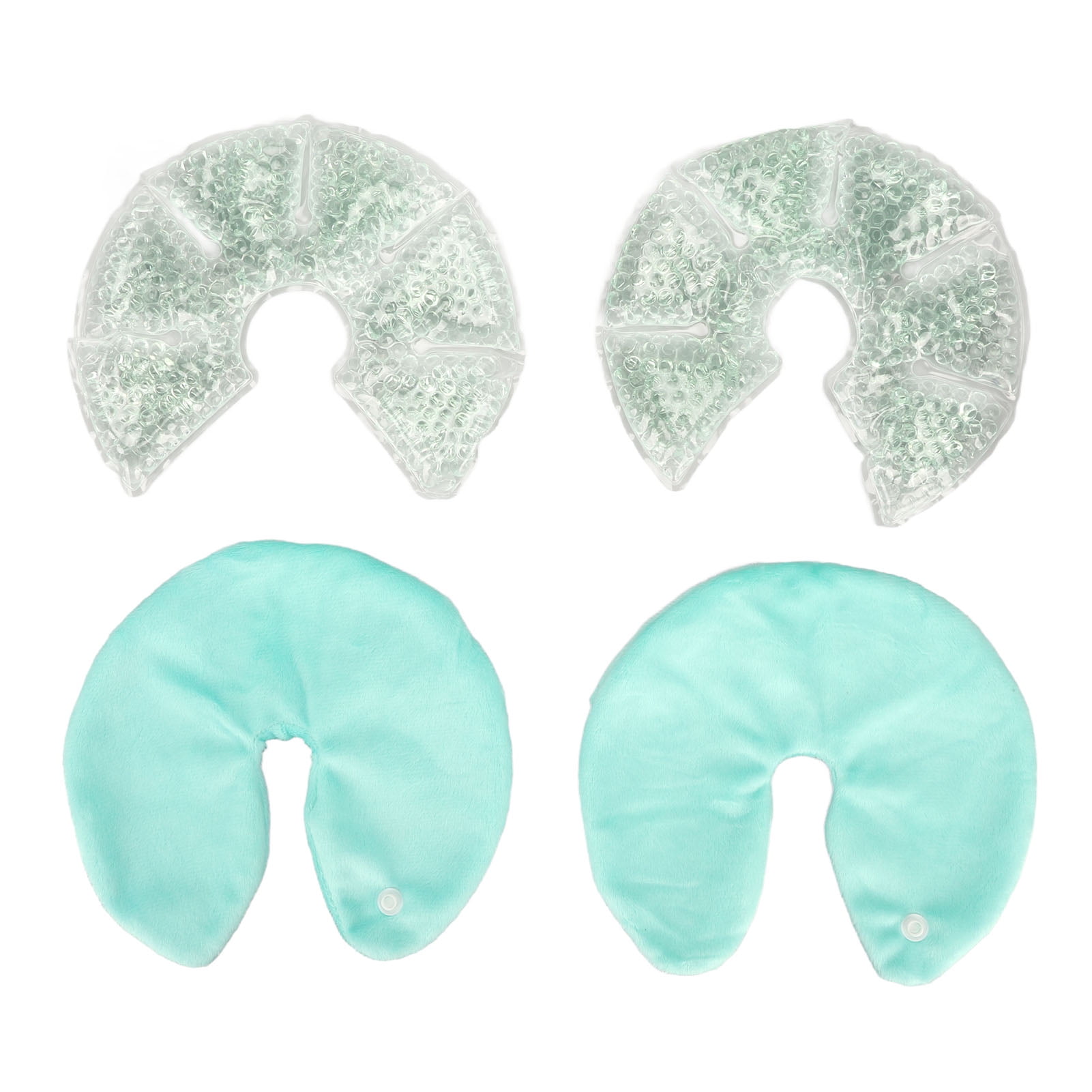 1 Pair Breast Gel Pads Reusable Hot Cold Compress Breast Nursing Ice Pack for Breastfeeding