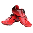 thumbnail image 1 of 1 Pair Breathable Road Bike Anti-Skid Lock System Cycling Shoes Men Adult (Red-41), 1 of 8