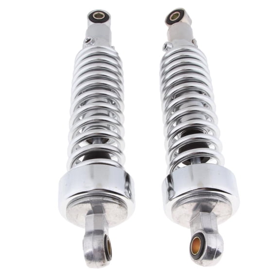 1 Pair CNC 310mm Rear Shock Absorbers Spring Set Replacement Part Fit for Varago XV 250 400 535 750 Motorbikes - Chrome