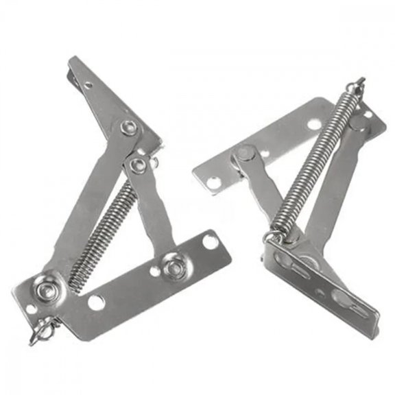 1 Pair Cabinet Sofa Bed Sprung Hinge Lift-Up Hinge Flap Support Adjustable 80    Opening Storage Cabinet Triangular Spring Hinges