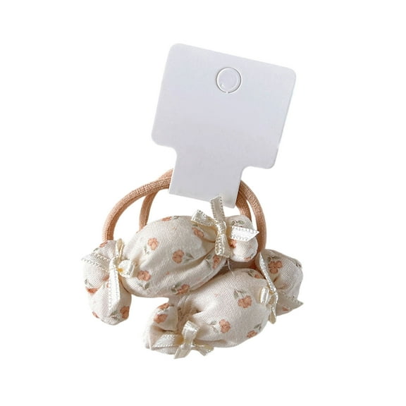 1 Pair Candy Colored Plaids Hair Ties For Children Soft Practical Elastic Bands Strong Hold Fashion Hair Accessories