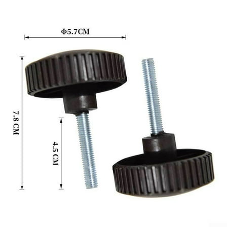 1 Pair Canopy Fixing Screws Bolt Black Plastic Screws for Garden Swing Chairs