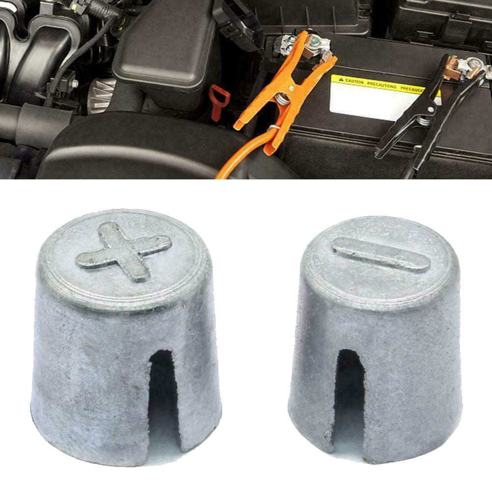 1 Pair Car Battery Terminal Post Adaptors Positive Sleeves Shim Negative E8U8