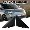 thumbnail image 1 of 1 Pair Car LH&RH Rear Mirror Triangle Trim Plate Fit For Fiat 500 2012-2019 Matte Black Plastic Door Mirror Flag Cover Moldings, 1 of 5