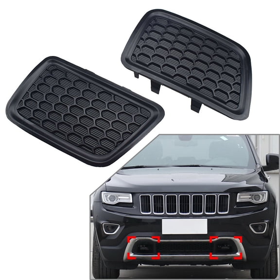 1 Pair Car Lower Grille Tow Hook Cover For Jeep Grand Cherokee 2014 -2016 68143099AC 68143098AC