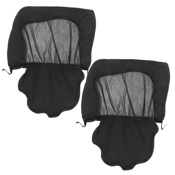OUNONA Car Window Sunshade Black Mesh Cover for Privacy and Uv Protection 1Pair