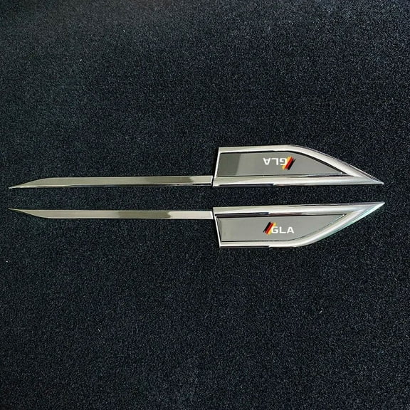 1 Pair Car Metal Sticker Fender Modifications Laser Emblem Car Styling Exterior Accessories For Mercedes Benz GLA