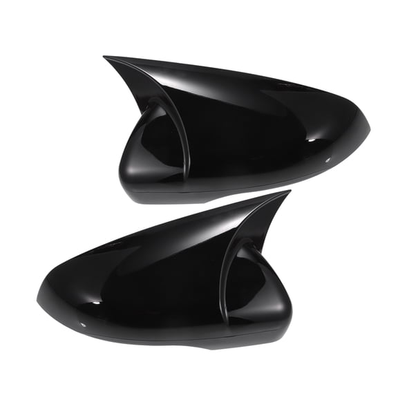 1 Pair Car Rear View Driver Passenger Side Mirror Cover Cap Gloss Black for Volkswagen Golf 6 MK6 Touran