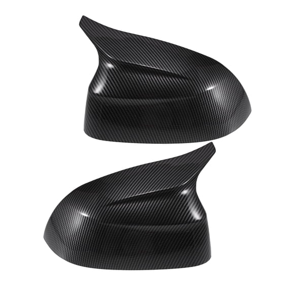 1 Pair Car Rear View Mirror Cover Cap Overlay Black Carbon Fiber Pattern for BMW X3 G01 IX3 Guard Covers