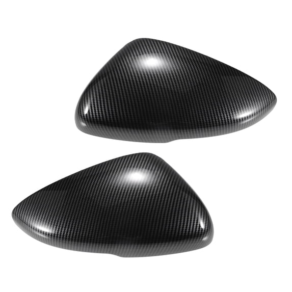 1 Pair Car Rear View Mirror Cover Cap Overlay Black Carbon Fiber Pattern for Honda Accord 10th 18-21