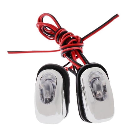 1 Pair Car Wiper Hood Windshield Water Spray Nozzle Washer with LED Light