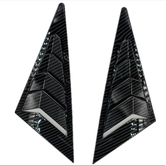 1 Pair Carbon Fiber Style Side Front Window Louver Shutter Cover For Honda Civic 2006-2011