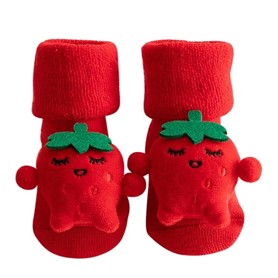 1 Pair Cartoon Infant Toddler Slipper Socks Non-slip Boys Girls Socks Soft Baby Shoes Thicken Kids Cotton Socks