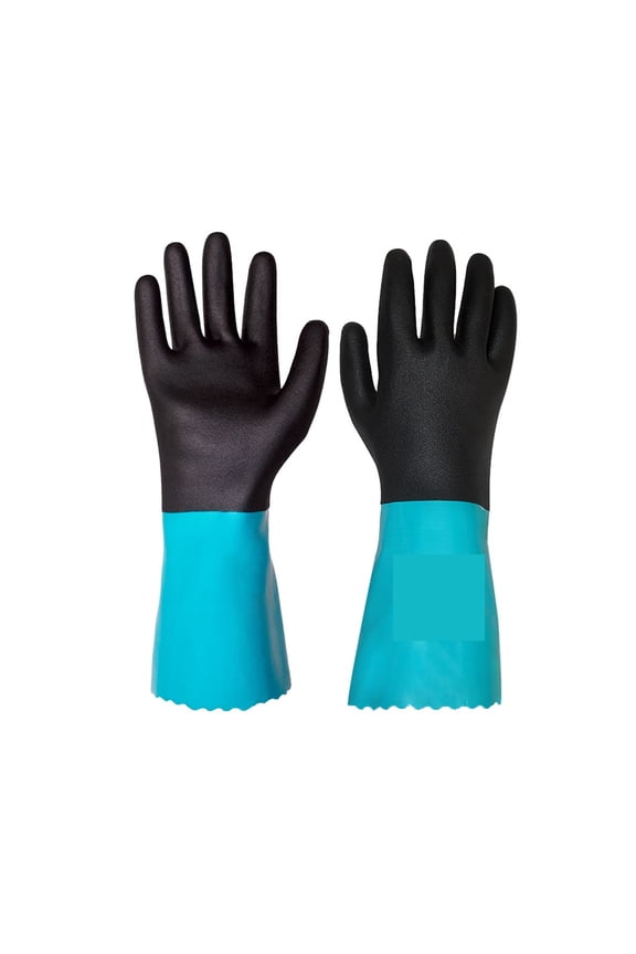 1 Pair Chemical Resistant PVC NBR Gloves Waterproof Acid ,Waterproof