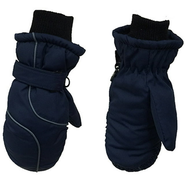 1 Pair Children Ski Mittens for Girls Boys Warm Winter Gloves Outdoor