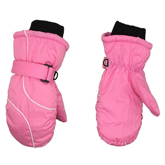 1 Pair Children Ski Mittens for Girls Boys Warm Winter Gloves Outdoor Waterproof Gloves