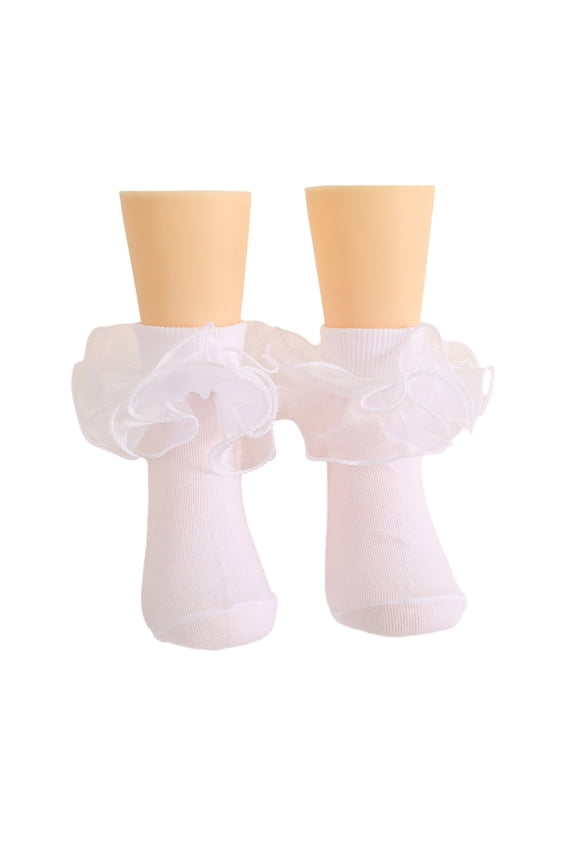 1 Pair Children Socks Lace Decor Anti-slip Ballet Dancing Performance Socks