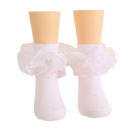 1 Pair Children Socks Lace Decor Anti-slip Ballet Dancing Performance Socks