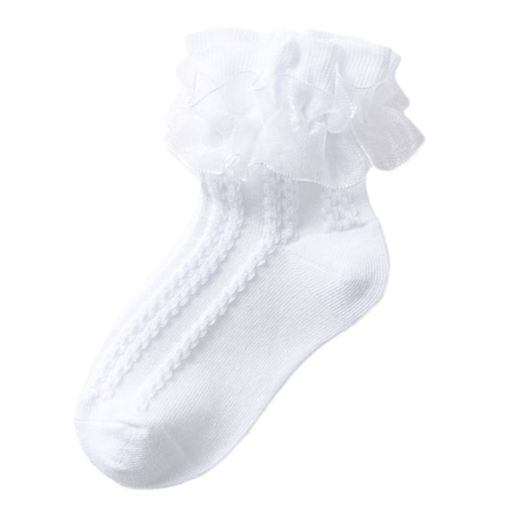 1 Pair Children's Lace Socks Cotton Short Socks Ensuring Breathability and Daily Comfort for Girls Aged 1-10  Years