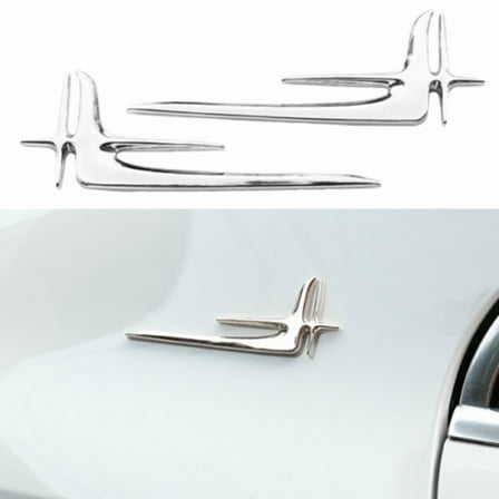 1 Pair Chrome Metal “L” Extended Edition Car Side Emblem Badge Decal Sticker