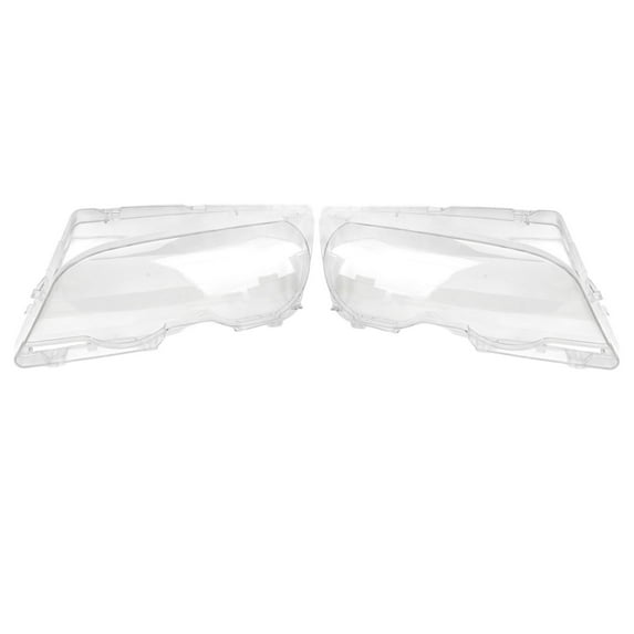 1 Pair Clear Headlight Lens Covers Car Left Right ABS Headlights Clear Lens Cover Shell for E46 2DR 1999 to 2003