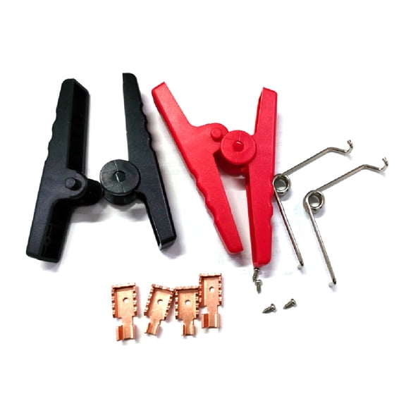 1 Pair Clips,100A Insulated Electrical Clamp Black and Red