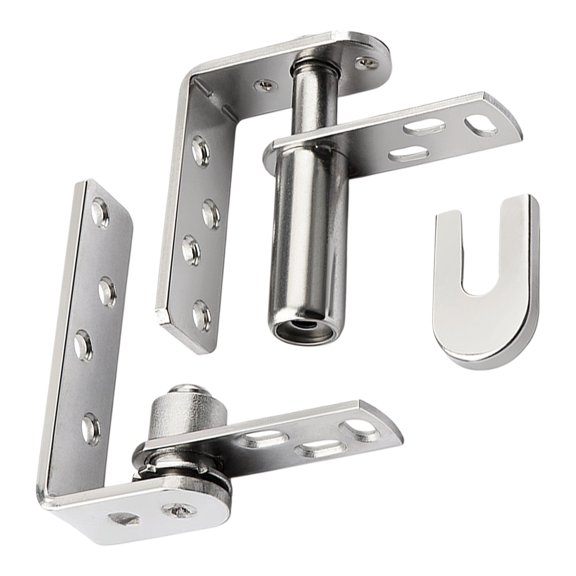 1 Pair Closing Stainless Steel Hinges Double Swing Door Hinges with Auto Return Mechanism for Swing Doors