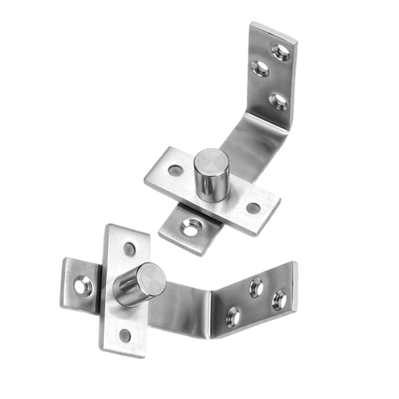 1 Pair Closing Stainless Steel Hinges Double Swing Door Hinges with Auto Return Mechanism for Swing Doors