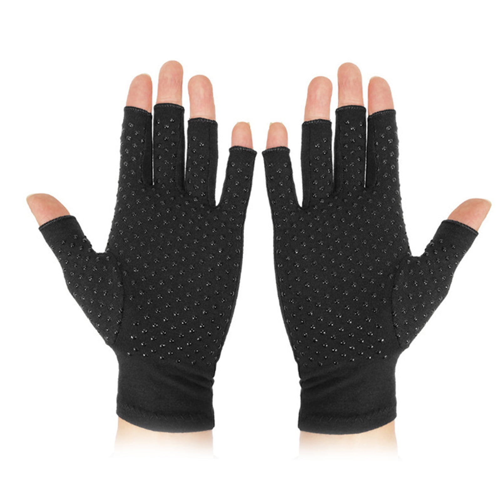 1 Pair Compression Arthritis Gloves Half Finger Bike Bicycle Gloves for