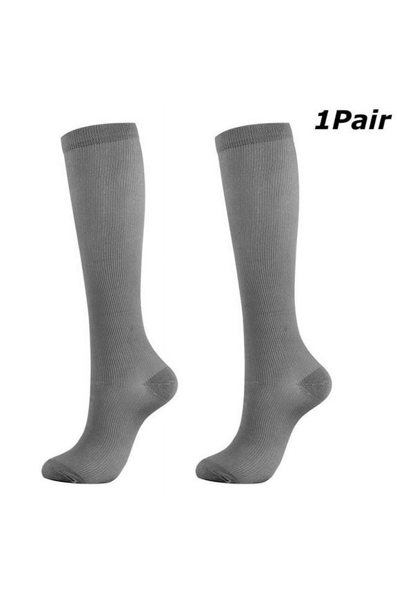 (1 Pair) Compression Socks 20-30mmHg Graduated Support Mens Womens S-XXL