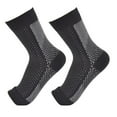 thumbnail image 1 of 1 Pair Compression Socks Breathable Super Soft Sweat Absorption Fitness Cycling Running Toeless Socks-Black,S, 1 of 5