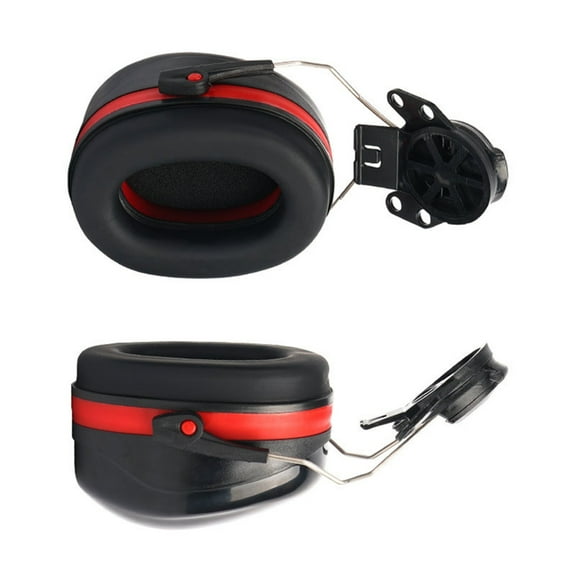 1 Pair Construction Helmets Ear Muffs Protectors Noise Cancelling Ergonomic Design Soft Padding Industrial Applications