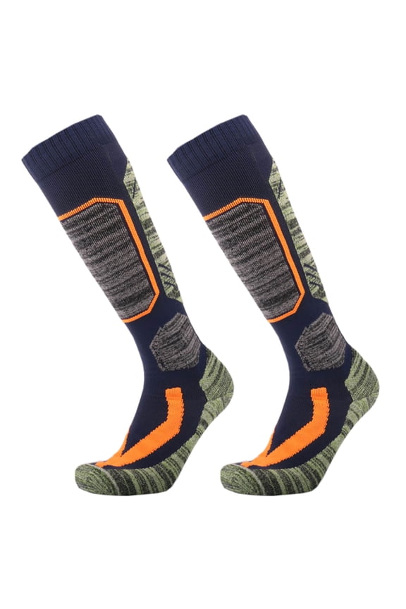 1 Pair Cotton Ski Socks Compression Snowboard Socks Knee High Thermal Socks Breathable Quick Dry Anti-wear and Non-slip