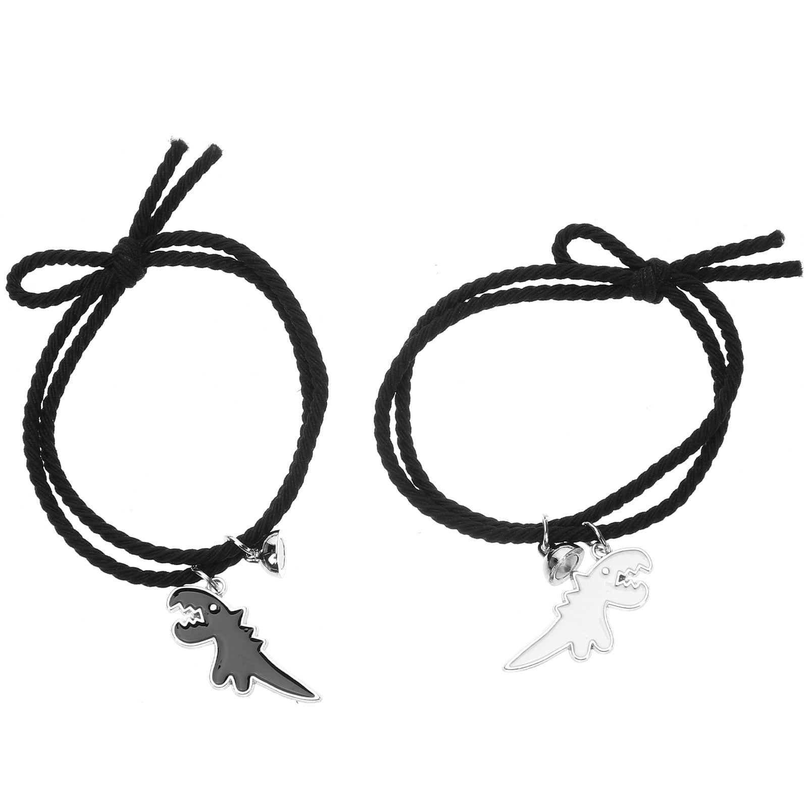 1 Pair Couple Matching Bracelets Dinosaur Charm Wrist Chain Creative